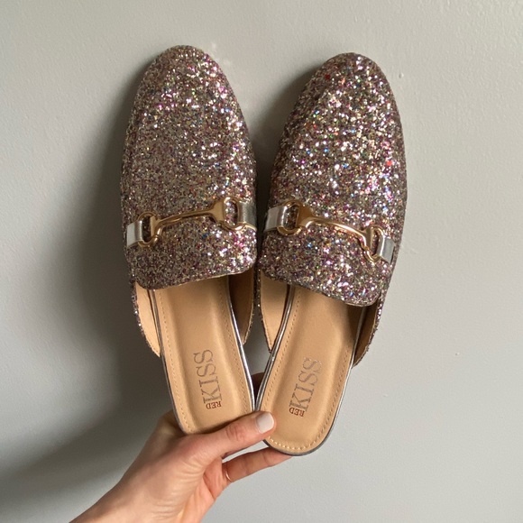 Glitter Open Back Mules - Picture 6 of 7